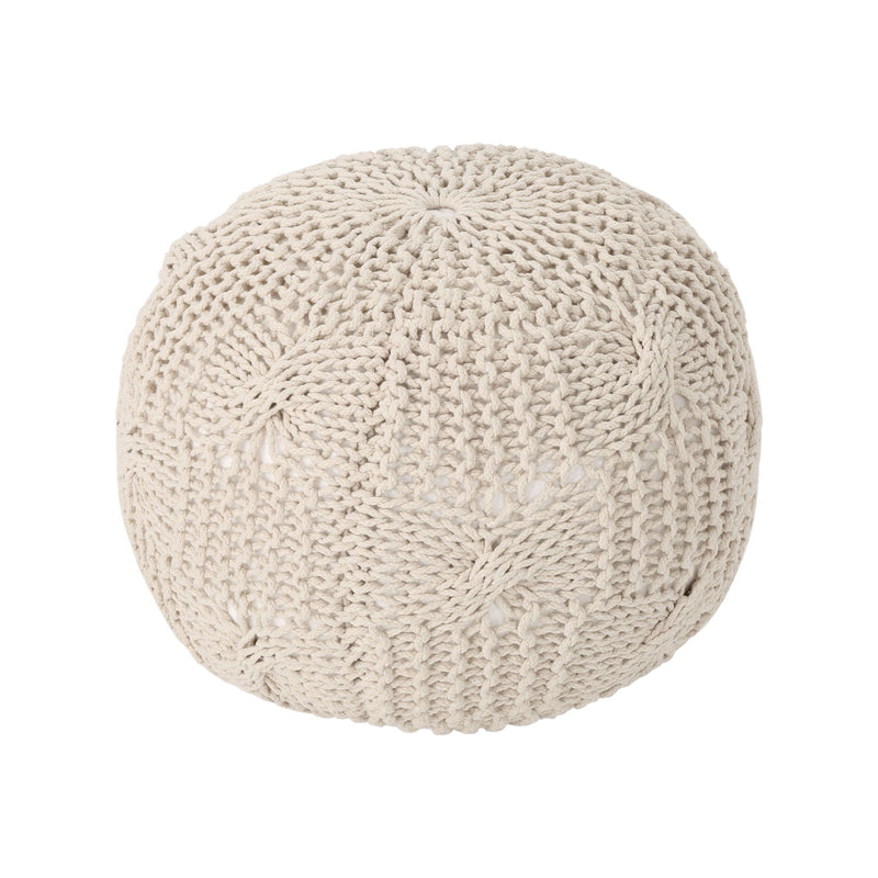 Bordeaux - Knitted Round Pouf by HouseOfZazla