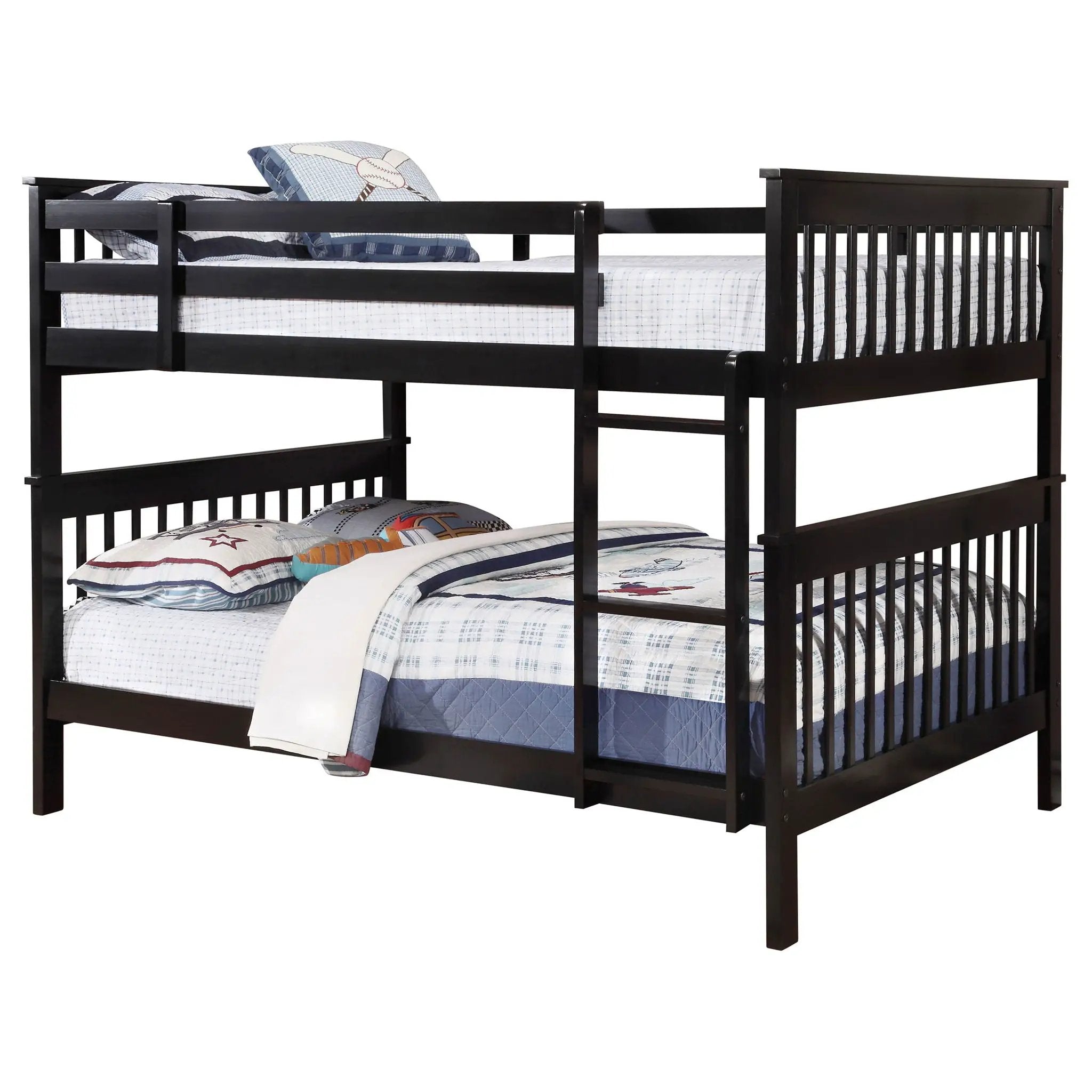 Chapman Wood Full Over Full Bunk Bed Black by Unique Piece Furniture