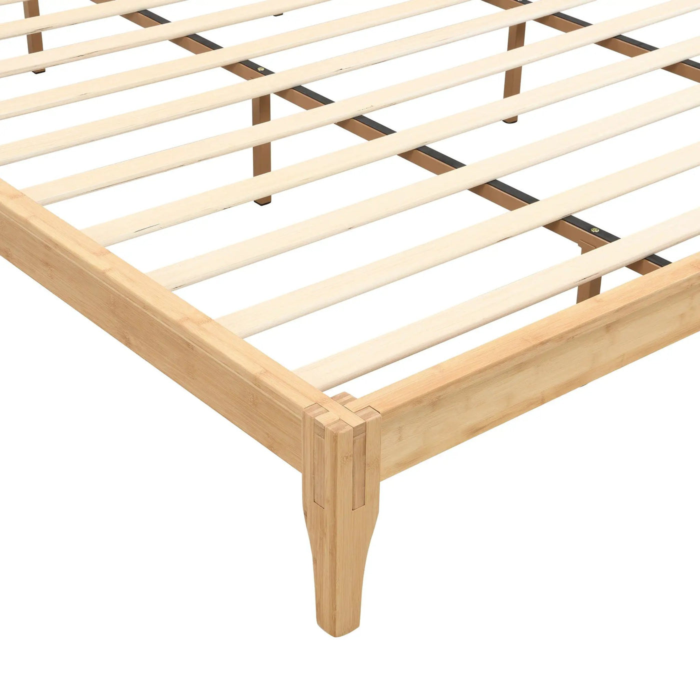 Solid Dry Bamboo Platform Bed Frame, With Slat Support by HouseOfZazla