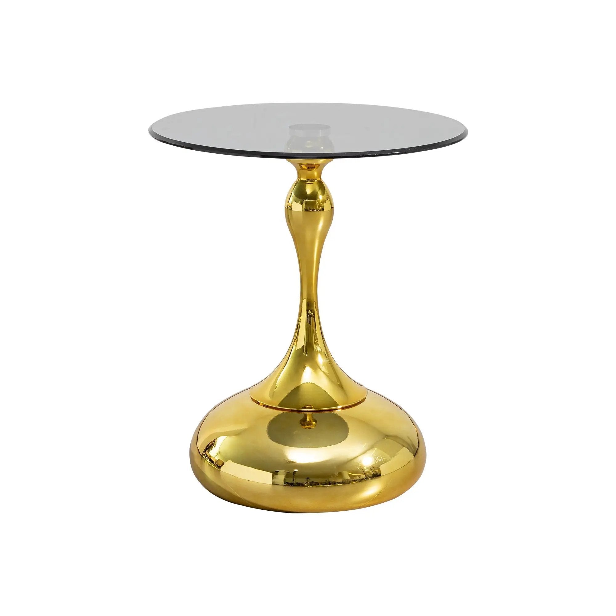 Modern Minimalist Coffee Table With Steel Legs And Tempered Glass Top by HouseOfZazla