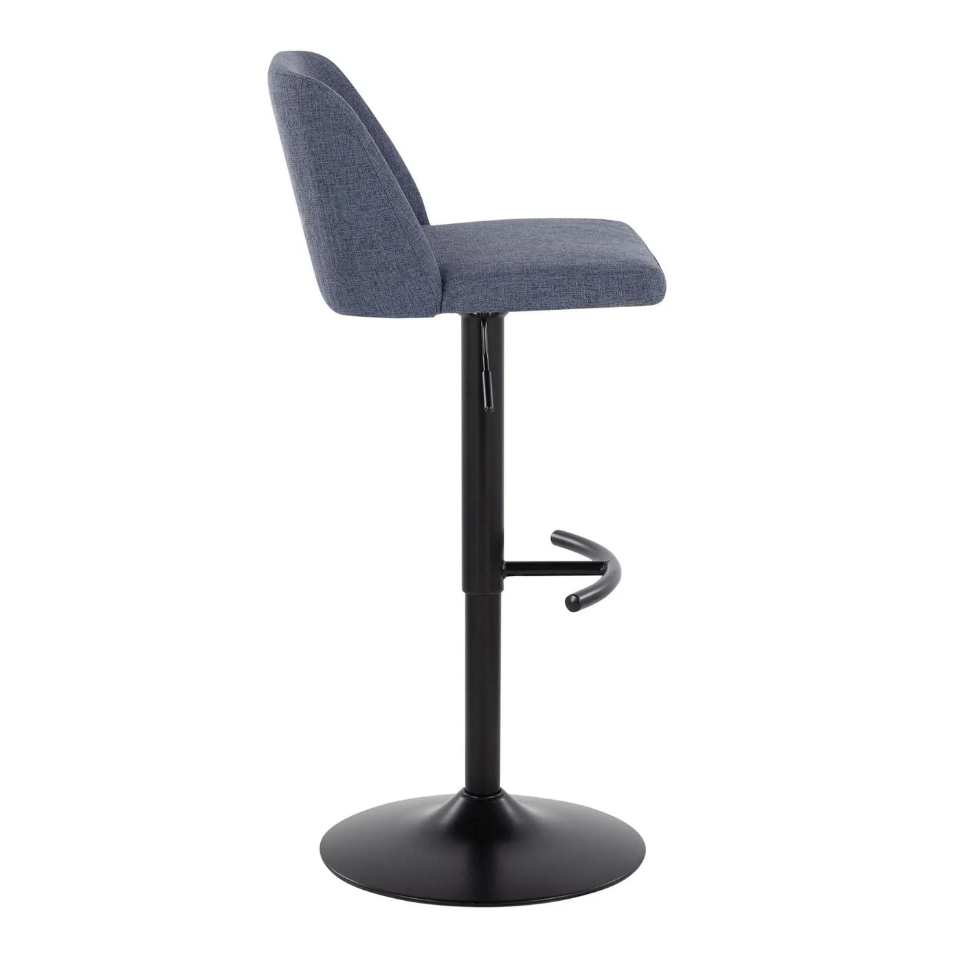 Toriano - Contemporary Adjustable Bar Stool With Rounded T Footrest (Set of 2) by HouseOfZazla