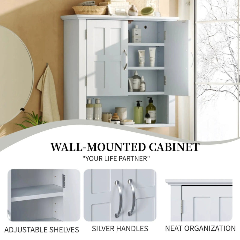 Multi Functional Wall Mounted Cabinet With Adjustable Shelves For Bathroom by HouseOfZazla