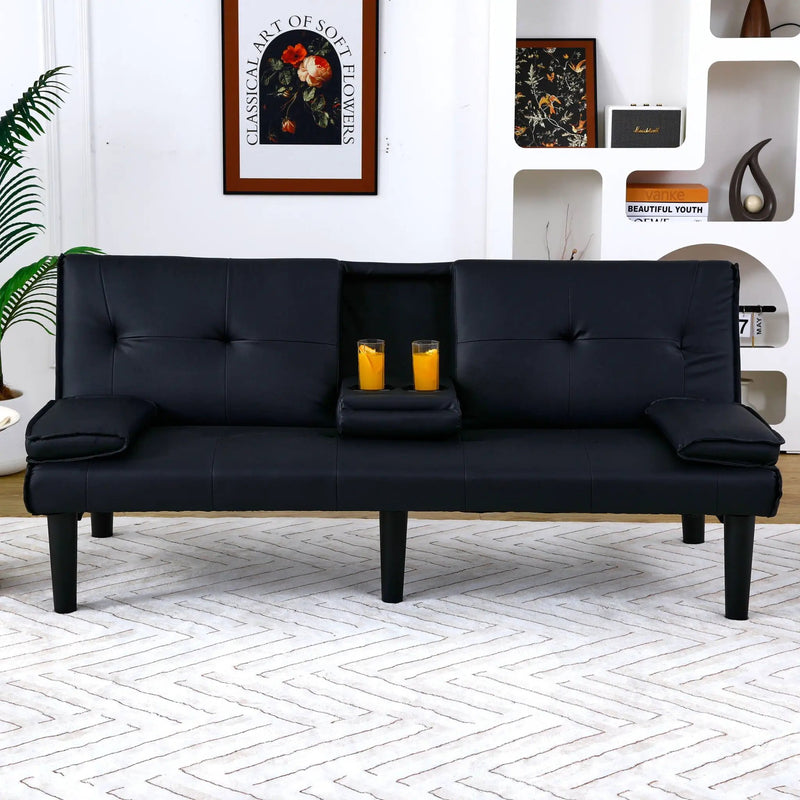Sofa Bed With Foldable Design And Cup Holder by HouseOfZazla
