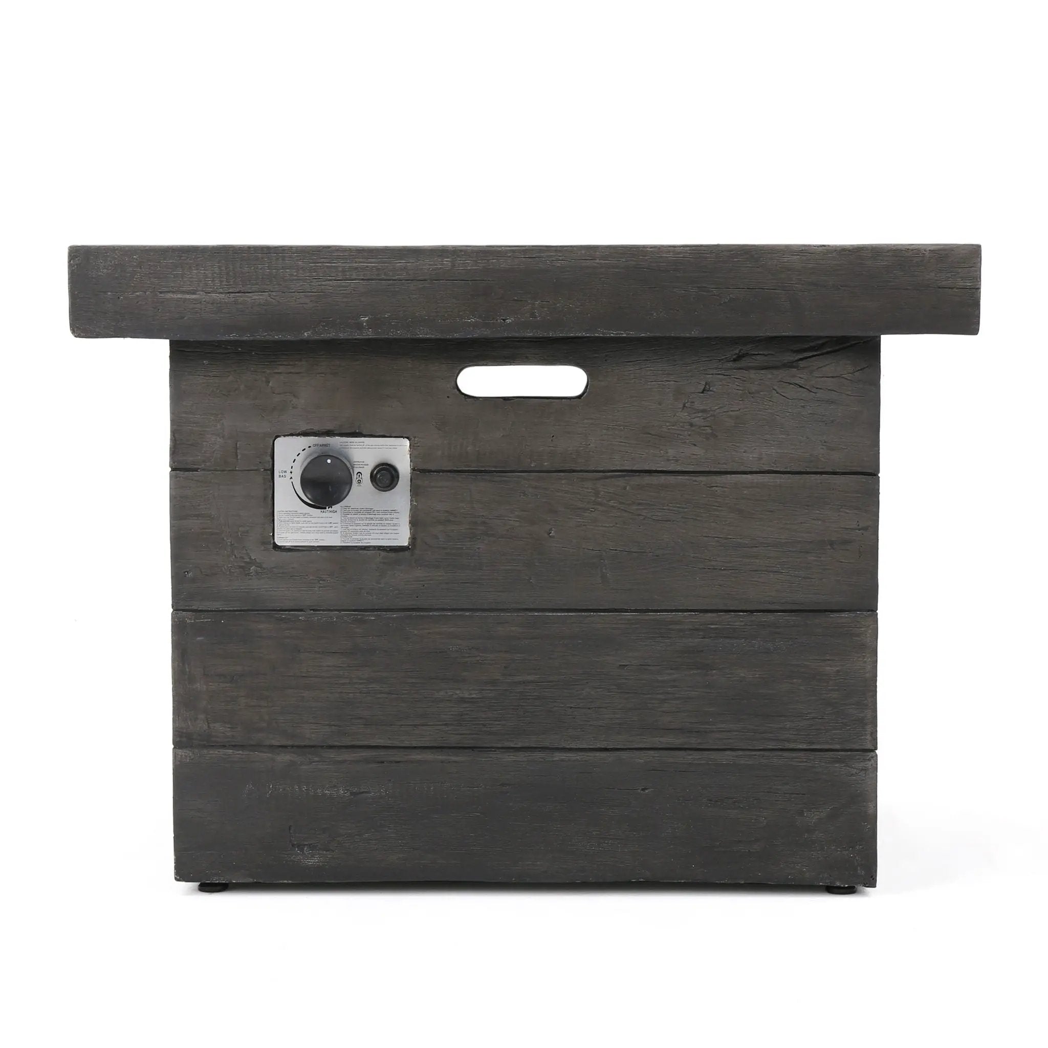 Anchorage Wood Square Fire Pit 40,000 BTU - Gray by HouseOfZazla