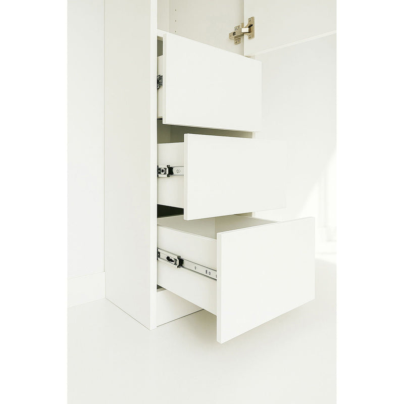 Elise - Modular Closet System With Mirror, Customizable Storage Solution - White by HouseOfZazla