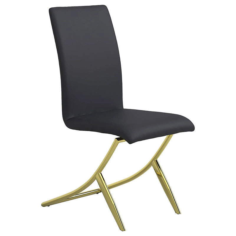 Carmelia Upholstered Dining Side Chair Black (Set of 4) by Unique Piece Furniture