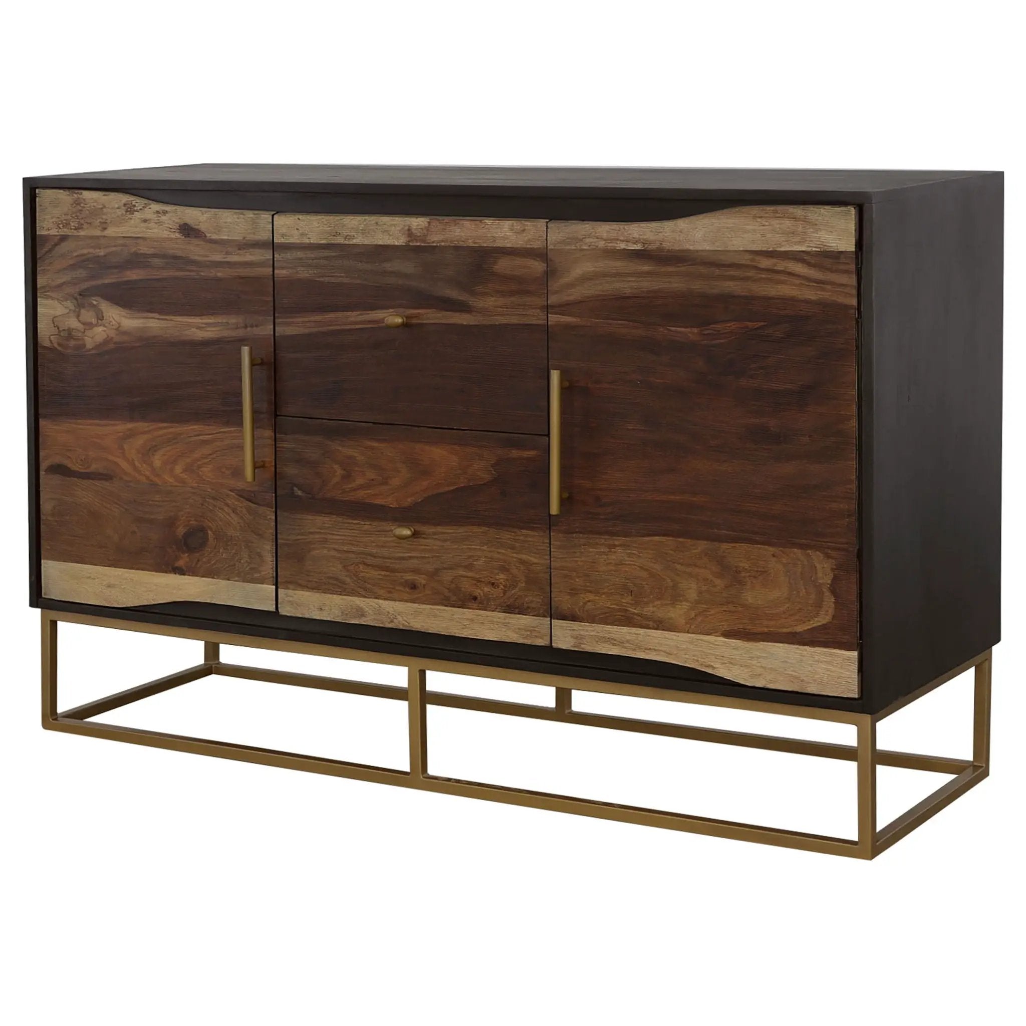 Zara 2-door 57-inch Wood Accent Storage Cabinet Black Walnut by Unique Piece Furniture