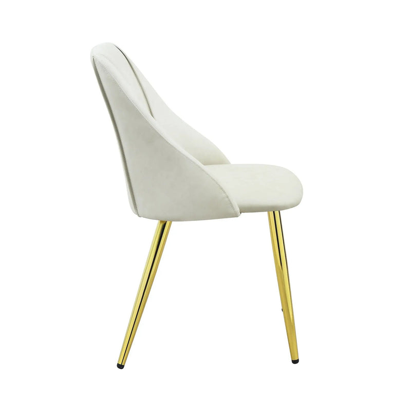 Gaines - Synthetic Leather Side Chair (Set of 2) - White by Unique Piece Furniture