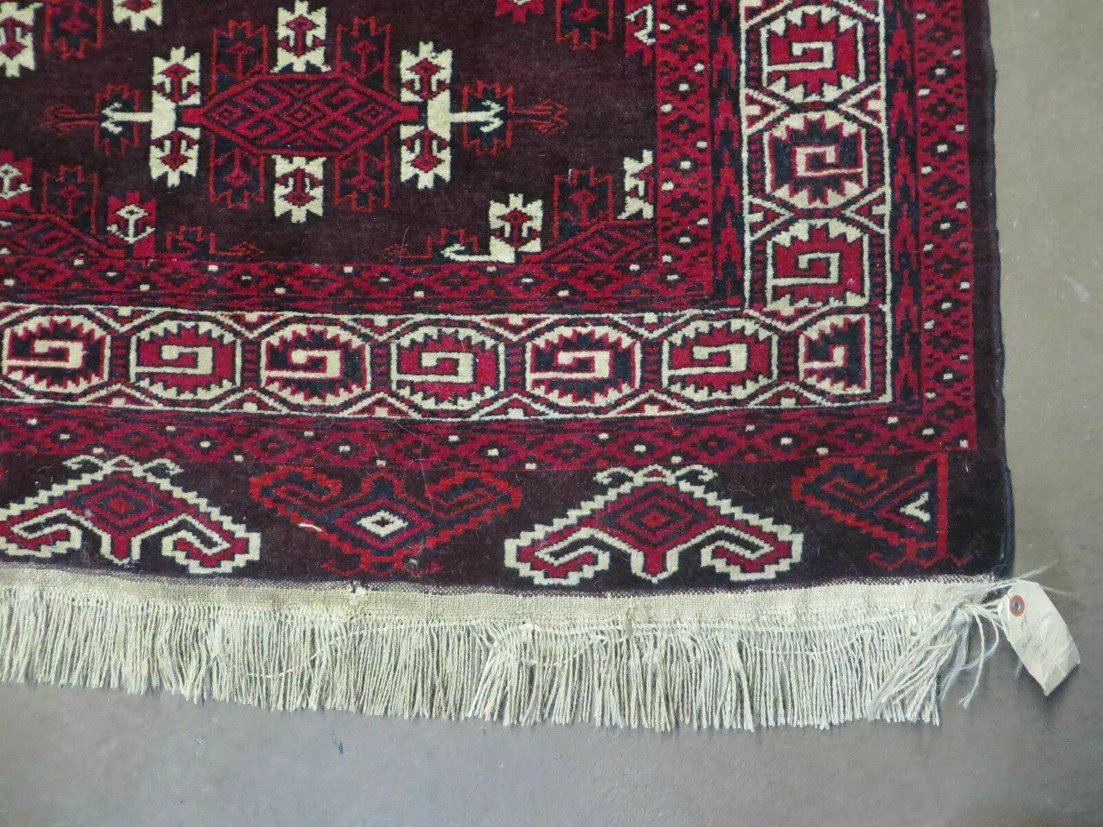 7' X 10' Antique Handmade Yamud Turkoman Wool Rug Excellent by Jewel Rugs