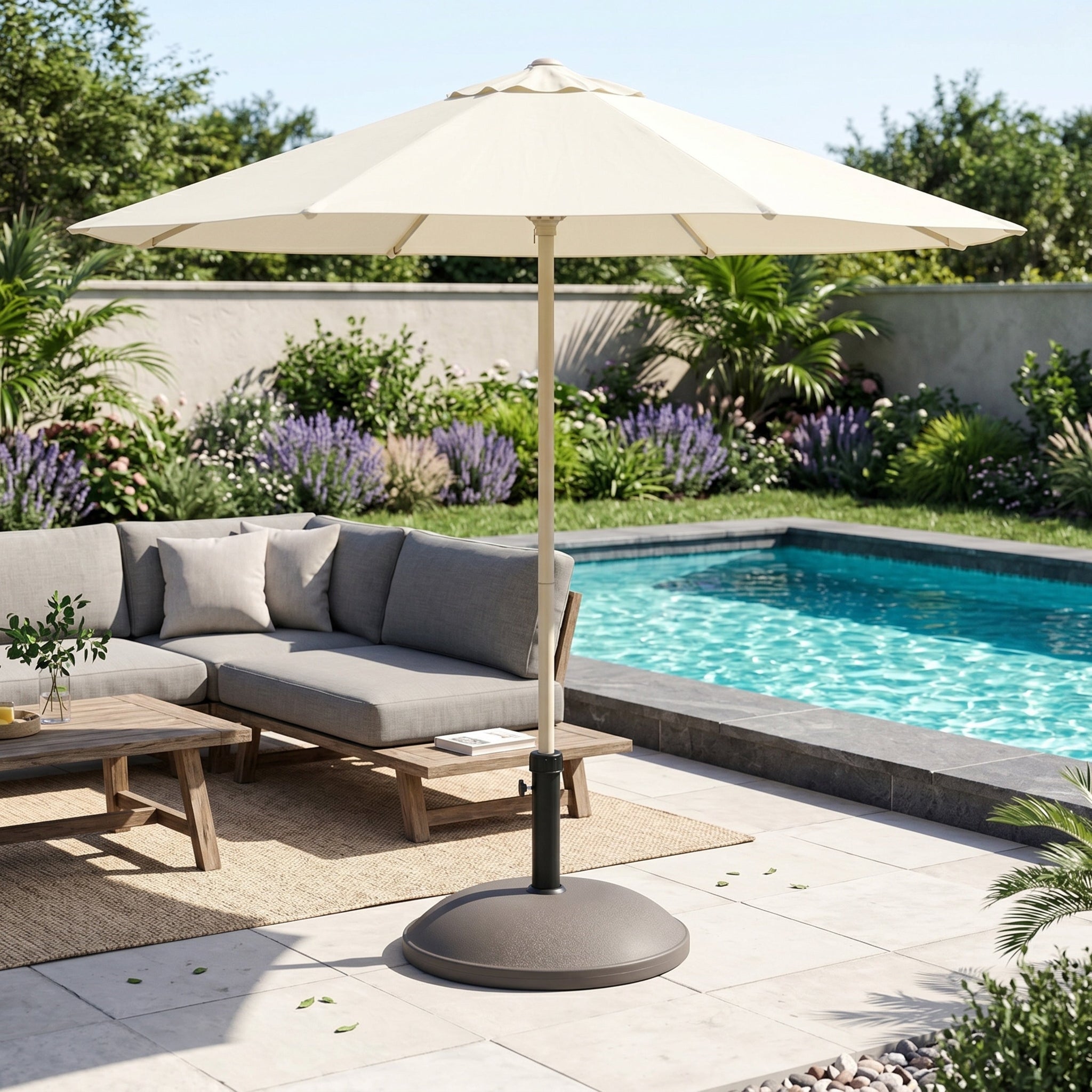 Ander Outdoor 68-Pound Round Umbrella Base - Brown by HouseOfZazla