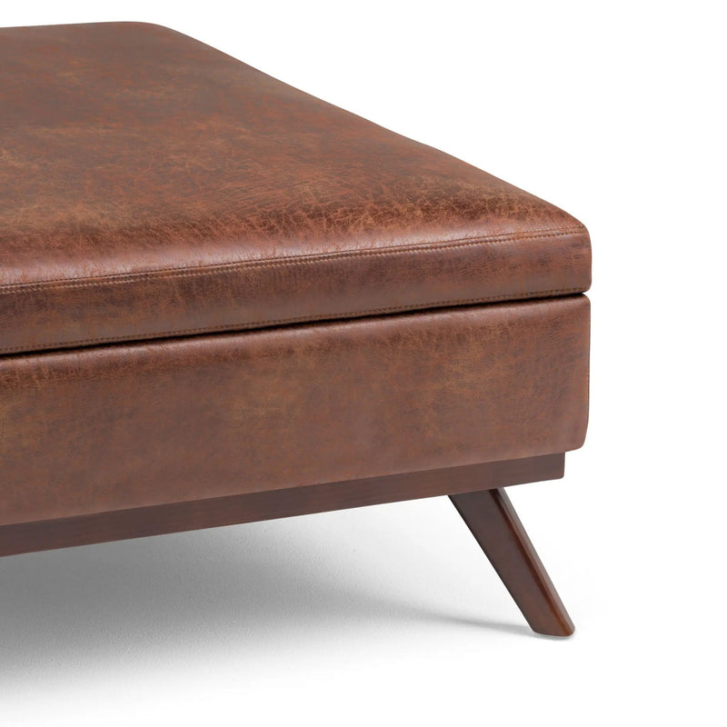 Owen - Multifunctional Square Coffee Table Storage Ottoman by HouseOfZazla