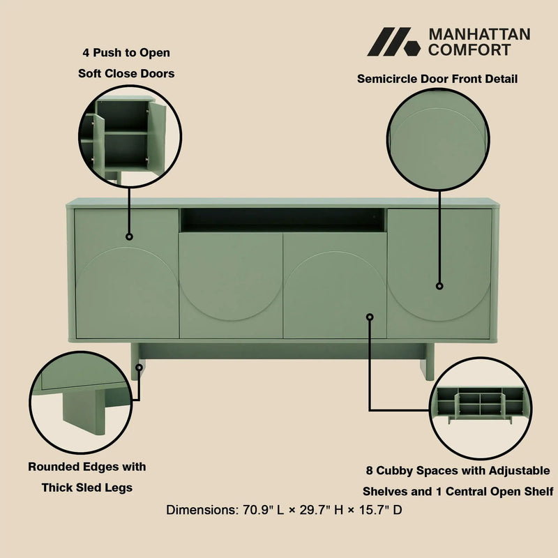 Ella - Sideboard With Adjustable Shelves by HouseOfZazla