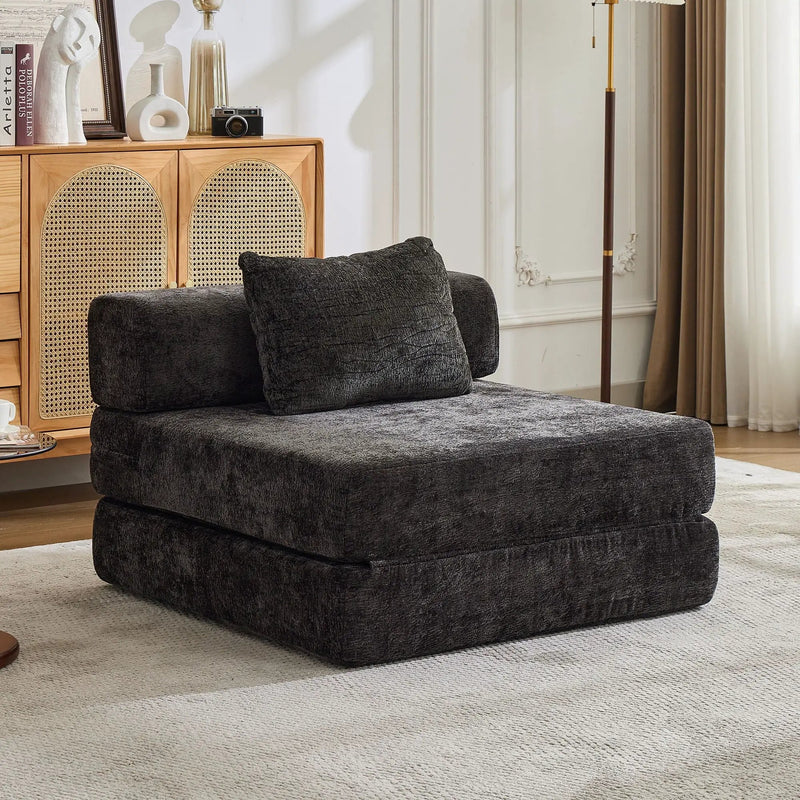Convertible Floor Sofa Bed With Fixed Shape Frame For Living Room by Unique Piece Furniture