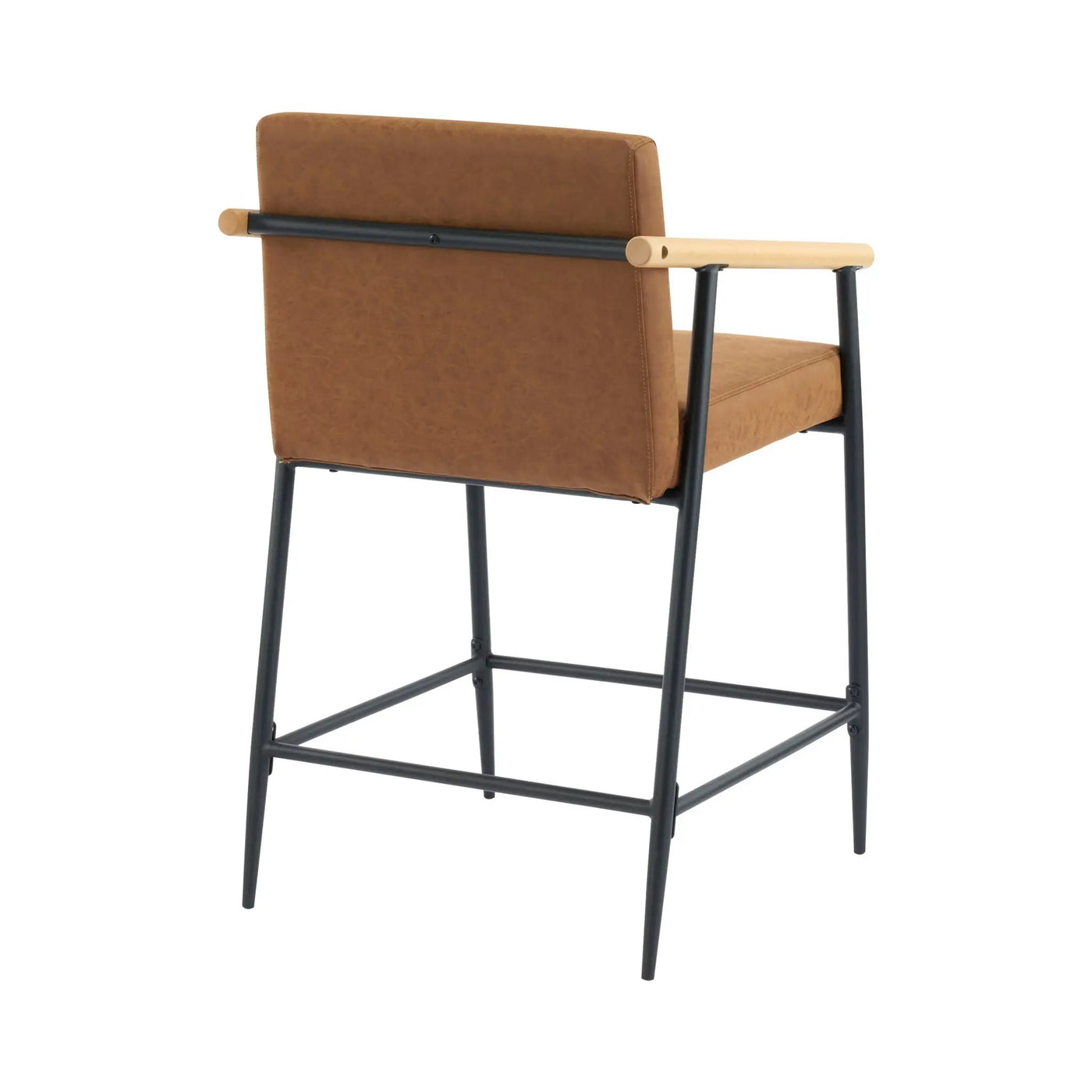 Mid Century Modern Counter Stool Set With Iron Frame by HouseOfZazla