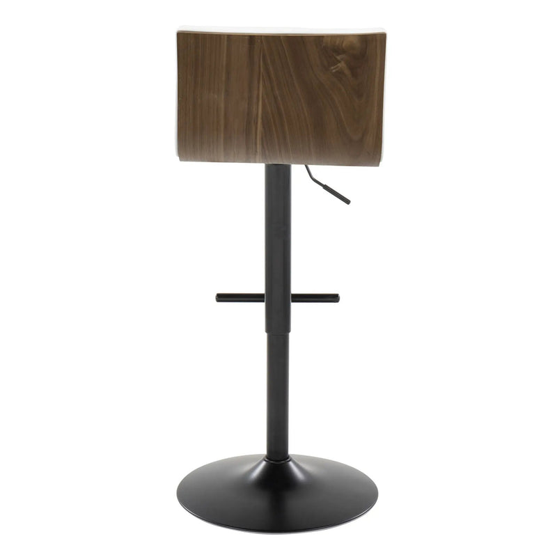 Mason - Contemporary Adjustable Barstool With Swivel With Straight T Footrest (Set of 2) by Unique Piece Furniture