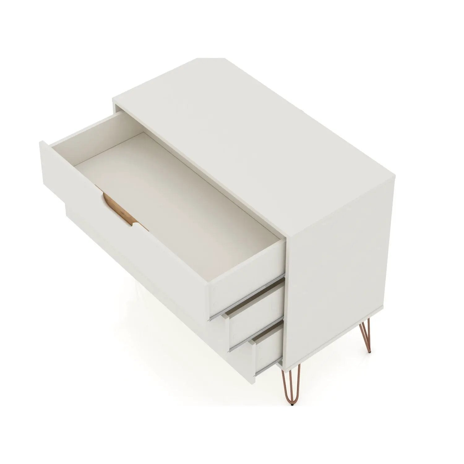Rockefeller - 3 Drawer Dresser - Off White by HouseOfZazla