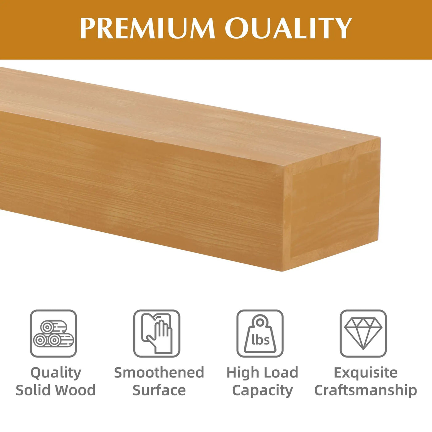 Fireplace Mantel Floating Shelf For Home Decor by HouseOfZazla