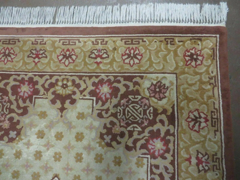 Vintage Chinese Wool Rug 4x6 by Jewel Rugs
