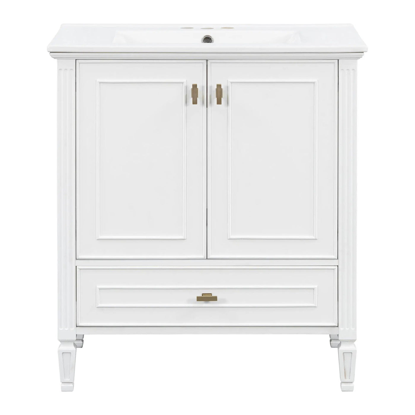 Freestanding Vanity With 1 Drawer & 2 Soft Close Doors With Door Mounted Storage by HouseOfZazla