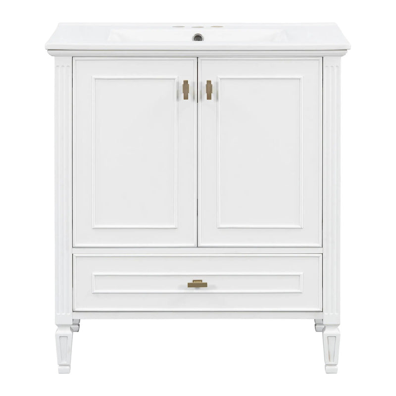 Freestanding Vanity With 1 Drawer & 2 Soft Close Doors With Door Mounted Storage by HouseOfZazla