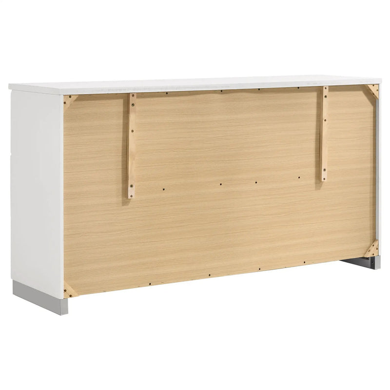 Felicity 6-drawer Dresser White High Gloss by Unique Piece Furniture