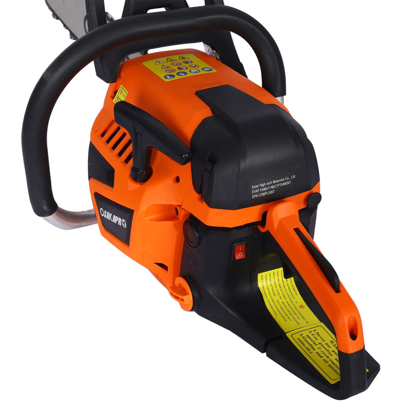 58Cc Gasoline Chainsaw 20" For Tree And Wood Cutting Epa Compliant - Orange by HouseOfZazla