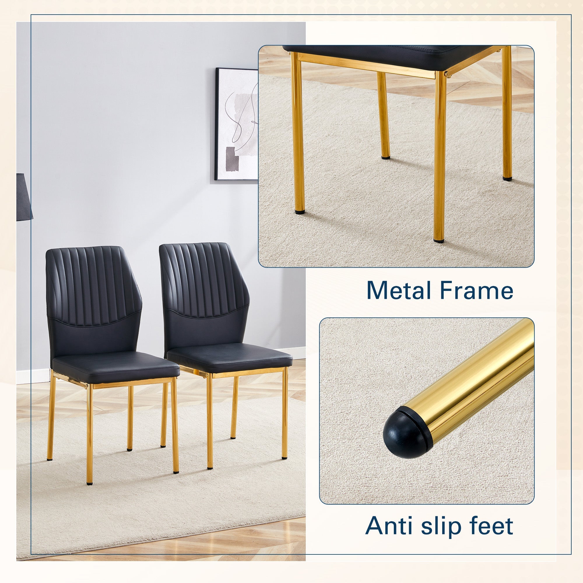 4-Piece Set of Premium Seating for Dining by HouseOfZazla
