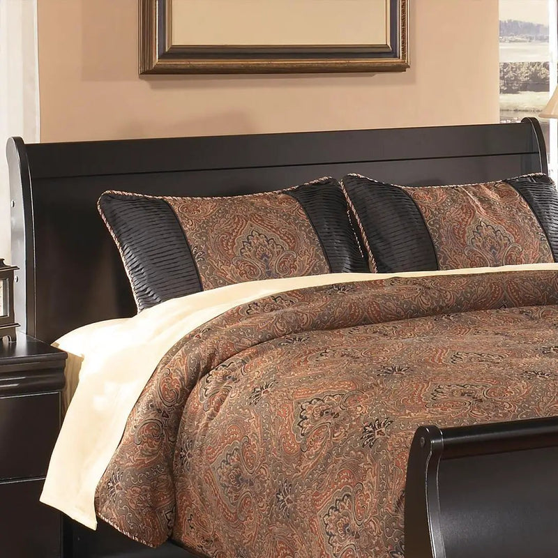 Huey Vineyard - Queen Sleigh Headboard - Black by Unique Piece Furniture