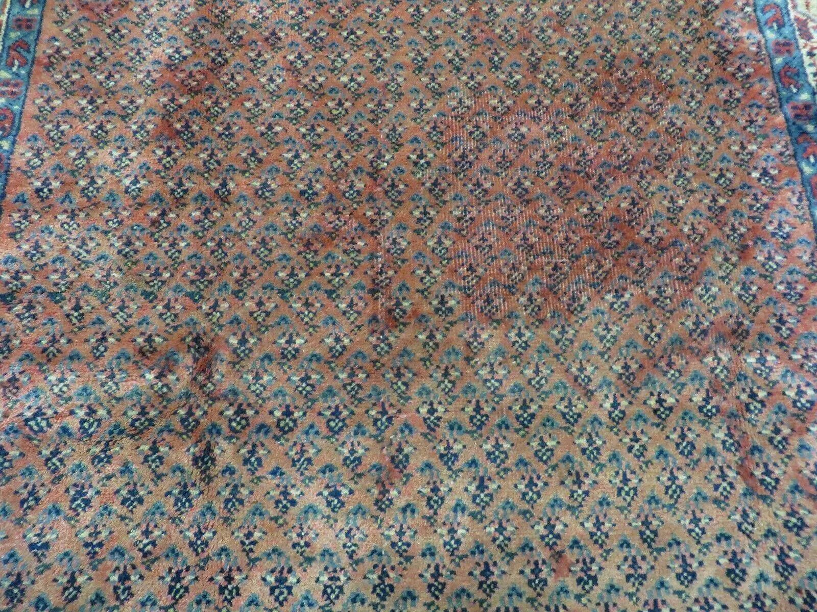 Antique Persian Seraband Runner 3.7 x 11 - Red, Wool, Mir Pattern by Jewel Rugs