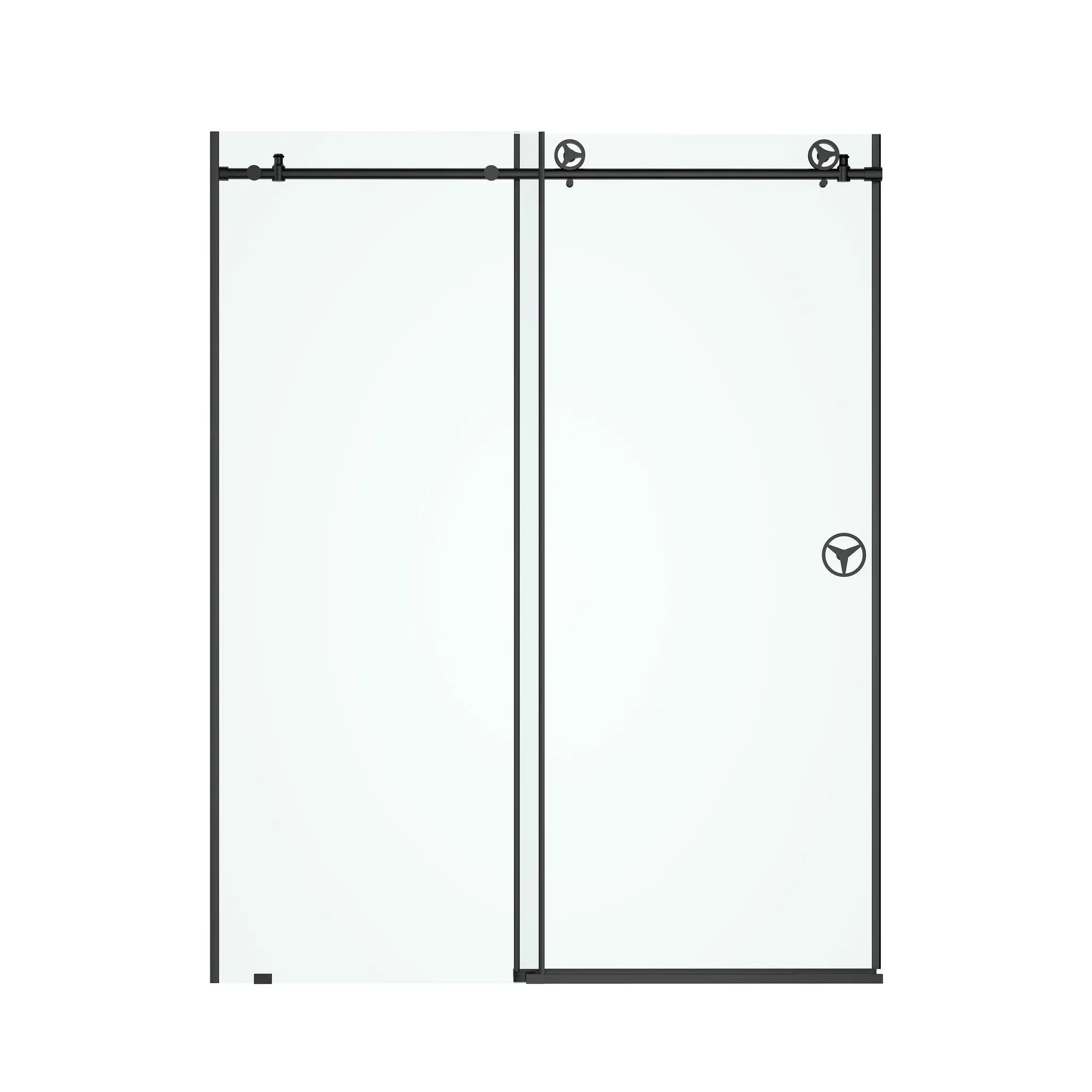 60" W x 76" H Sliding Frameless Shower Door in Matte by HouseOfZazla