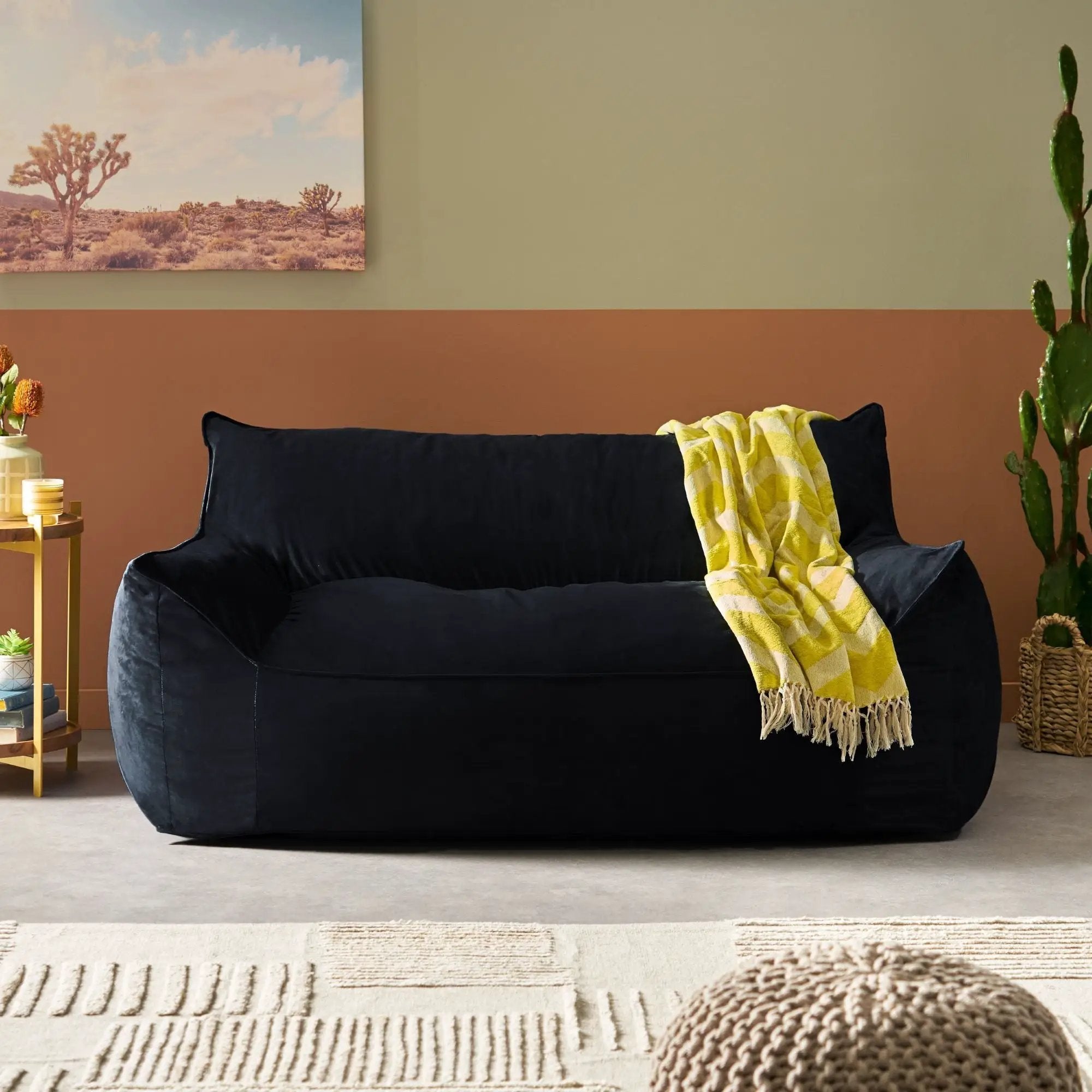 Fila - een Oversized Seater Bean Bag Chair With Armrests by Unique Piece Furniture