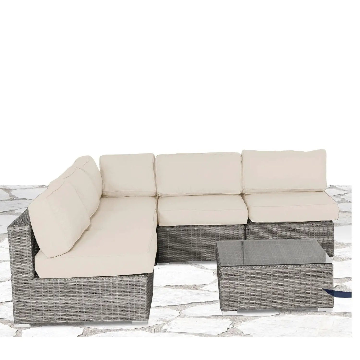 Seating Set With Cushions Handcrafted Wicker Design by Unique Piece Furniture