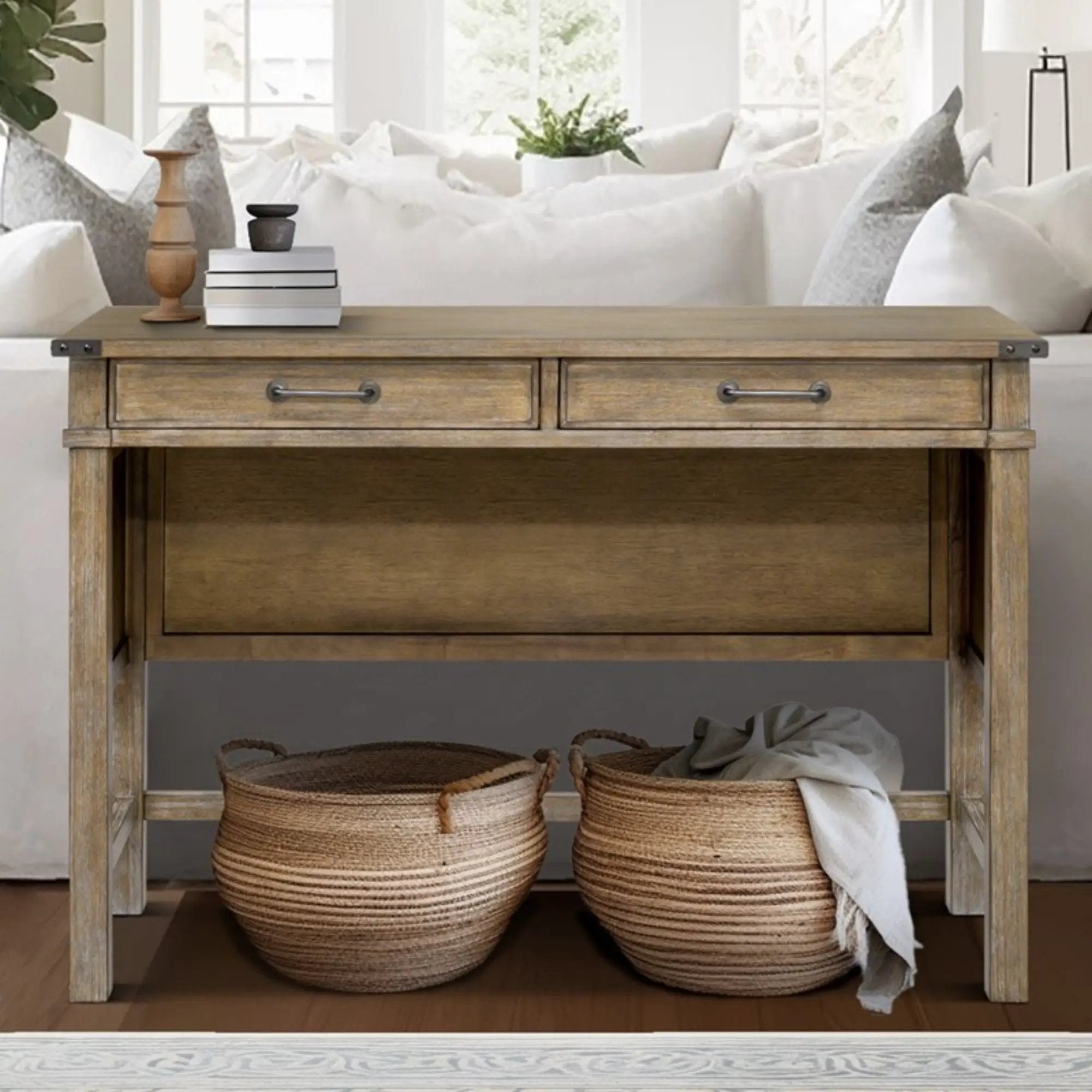 Belfast - Occasional Table With 2 Drawers - Reclaimed Natural by Unique Piece Furniture