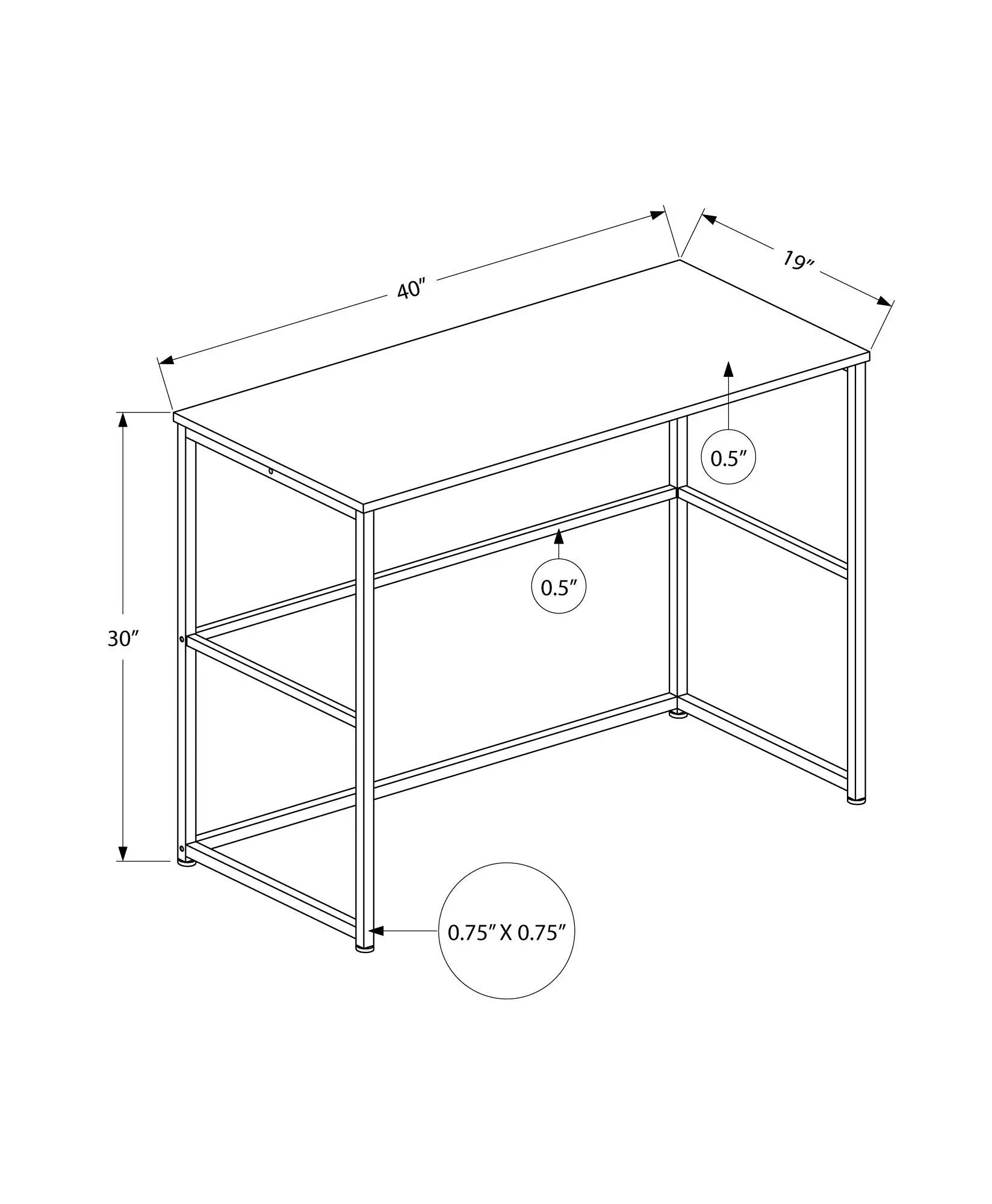Computer Desk, Home Office, Laptop, Left & Right Set-Up, Storage Drawers, Work, Contemporary, Modern - Black by Unique Piece Furniture