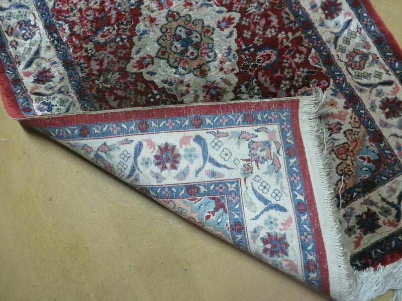 2' X 3' Handmade Chinese Floral Oriental Silk Rug Carpet Nice Red by Jewel Rugs