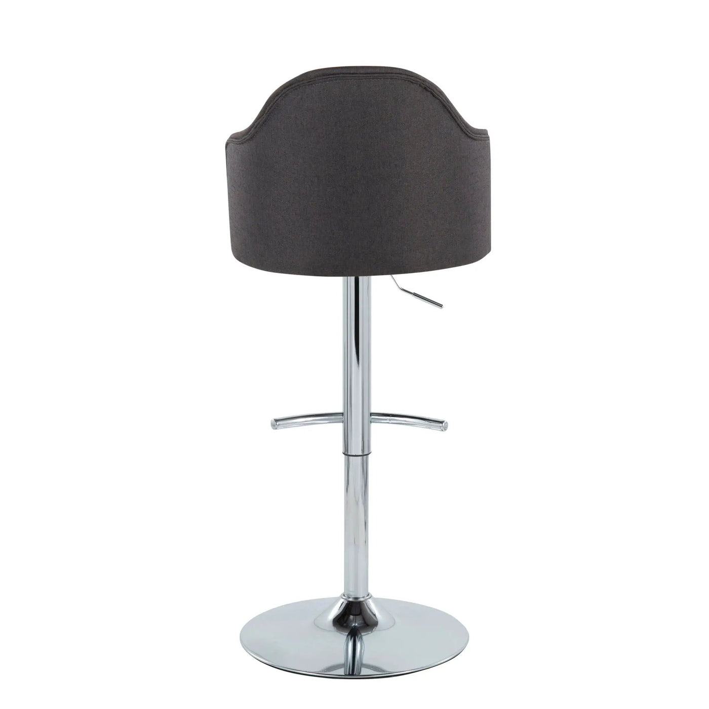 Ahoy - Contemporary Adjustable Barstool With Swivel With Rounded T Footrest (Set of 2) by HouseOfZazla