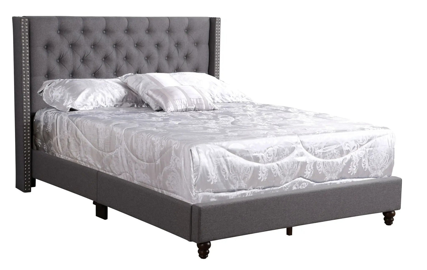 Nailhead Bed Transitional Vibrant by HouseOfZazla