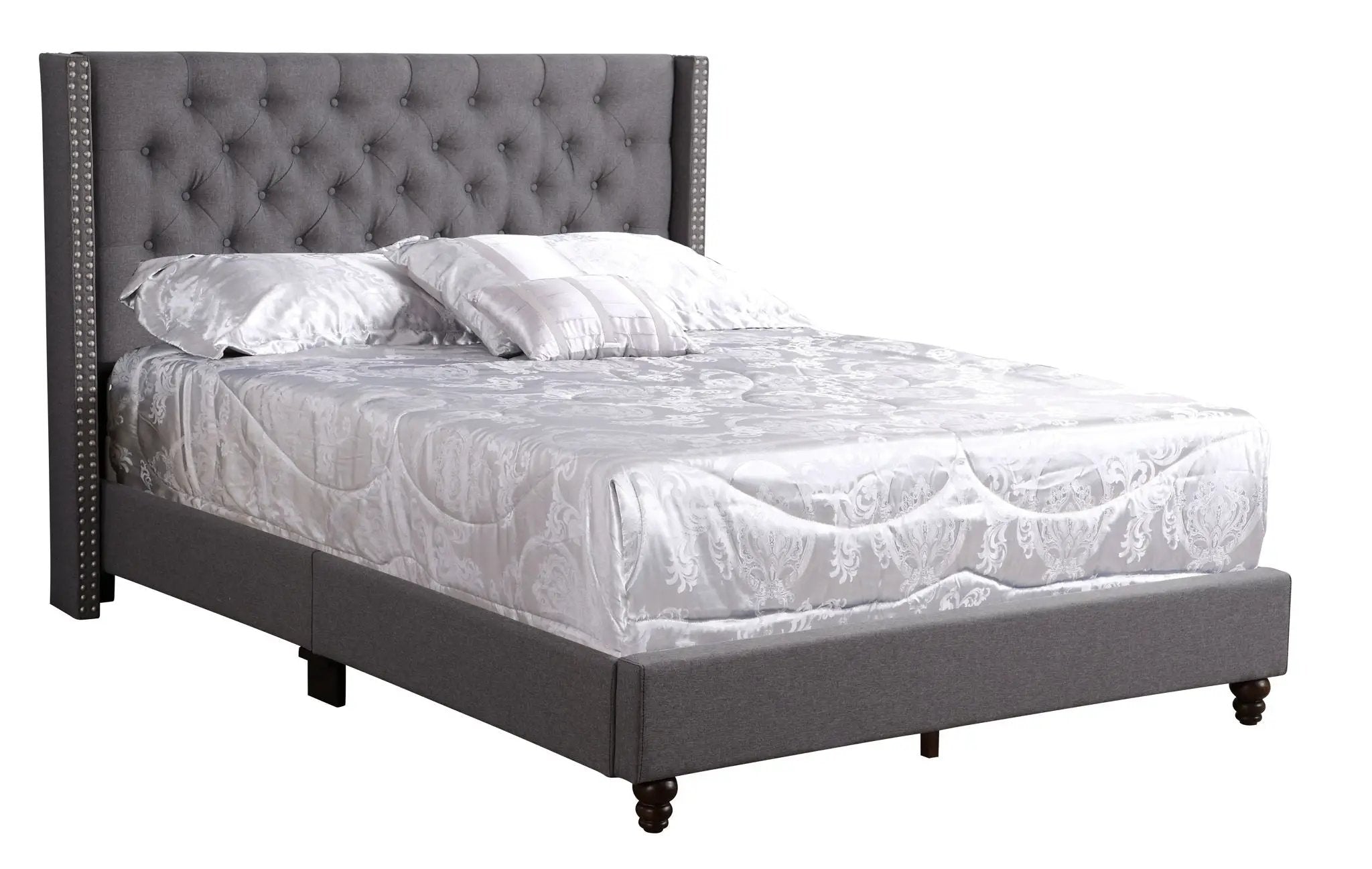 Nailhead Bed Transitional Vibrant by Unique Piece Furniture