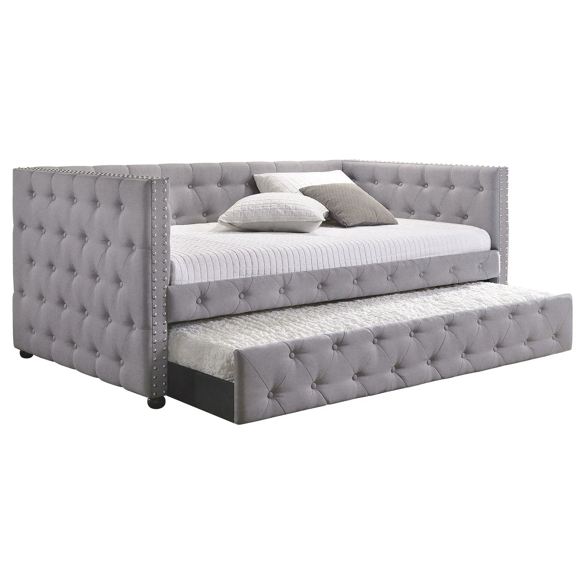 Mockern Upholstered Twin Daybed with Trundle Grey by Unique Piece Furniture