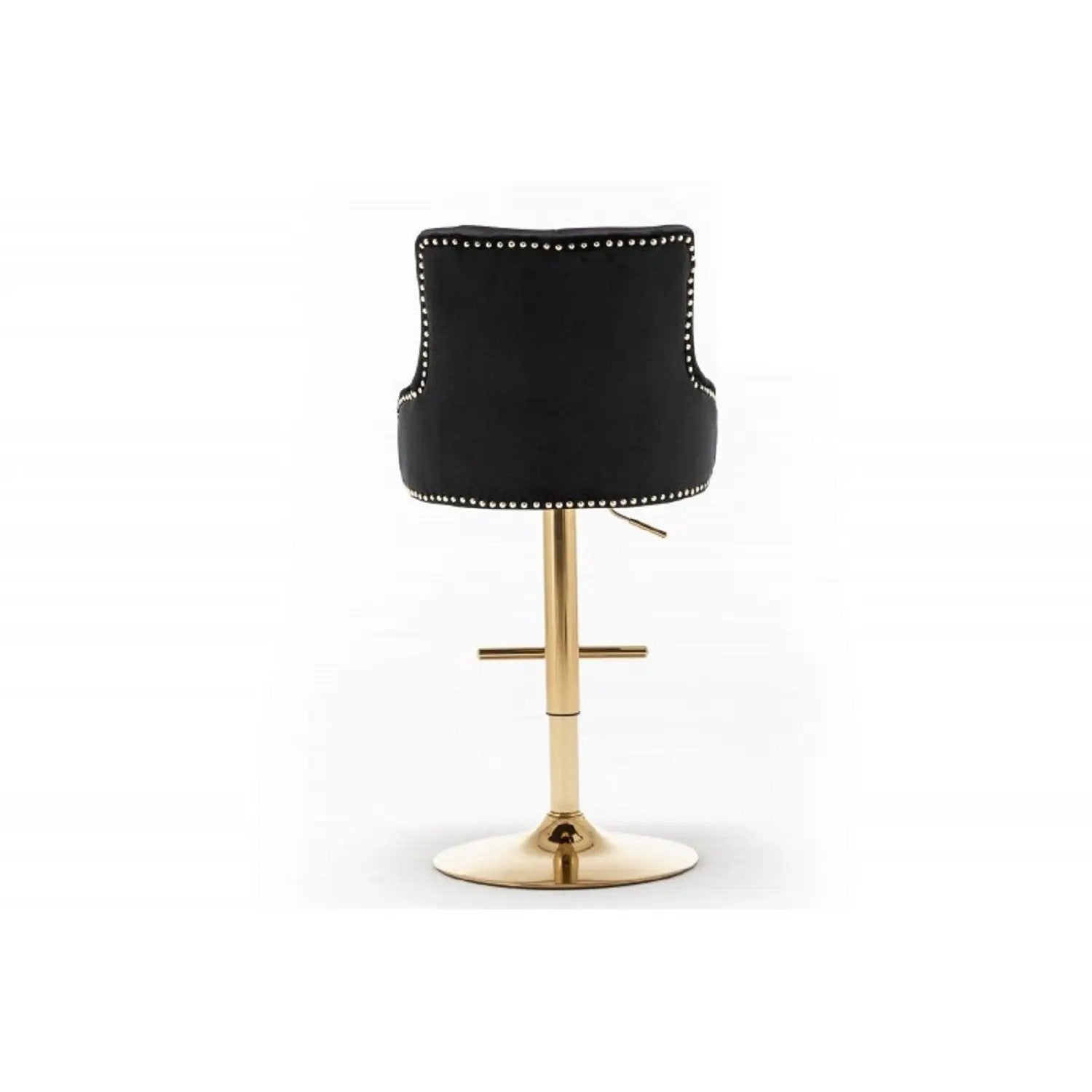 Adjustable Swivel Bar Stool With Nailhead Trim (Set of 2) by Unique Piece Furniture