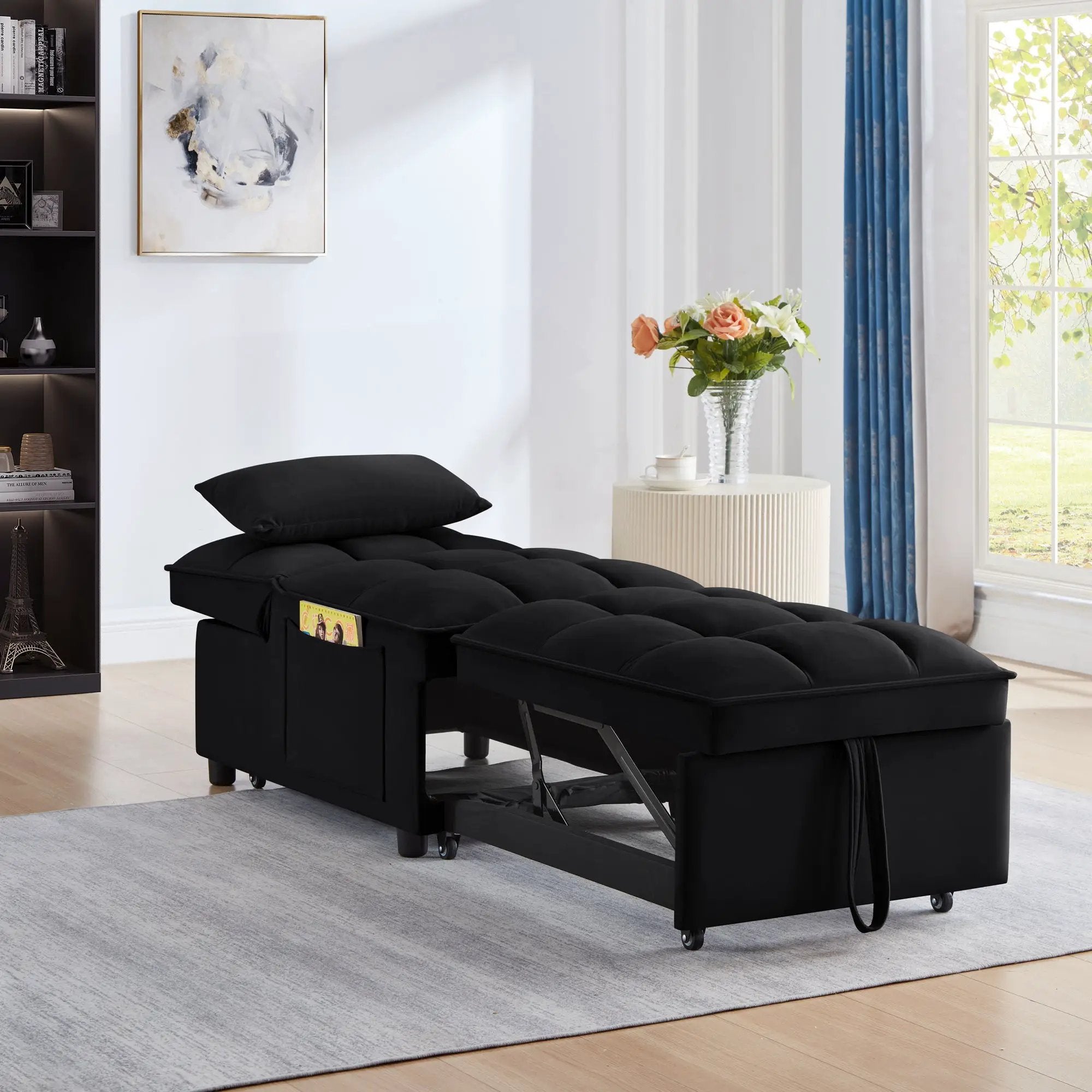 4 in1 Multi-Function Single Sofa Bed with Storage Pockets by HouseOfZazla
