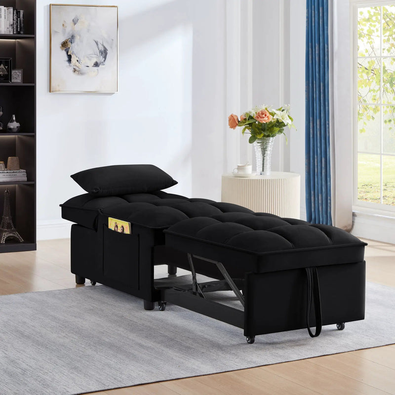 4 in1 Multi-Function Single Sofa Bed with Storage Pockets by HouseOfZazla