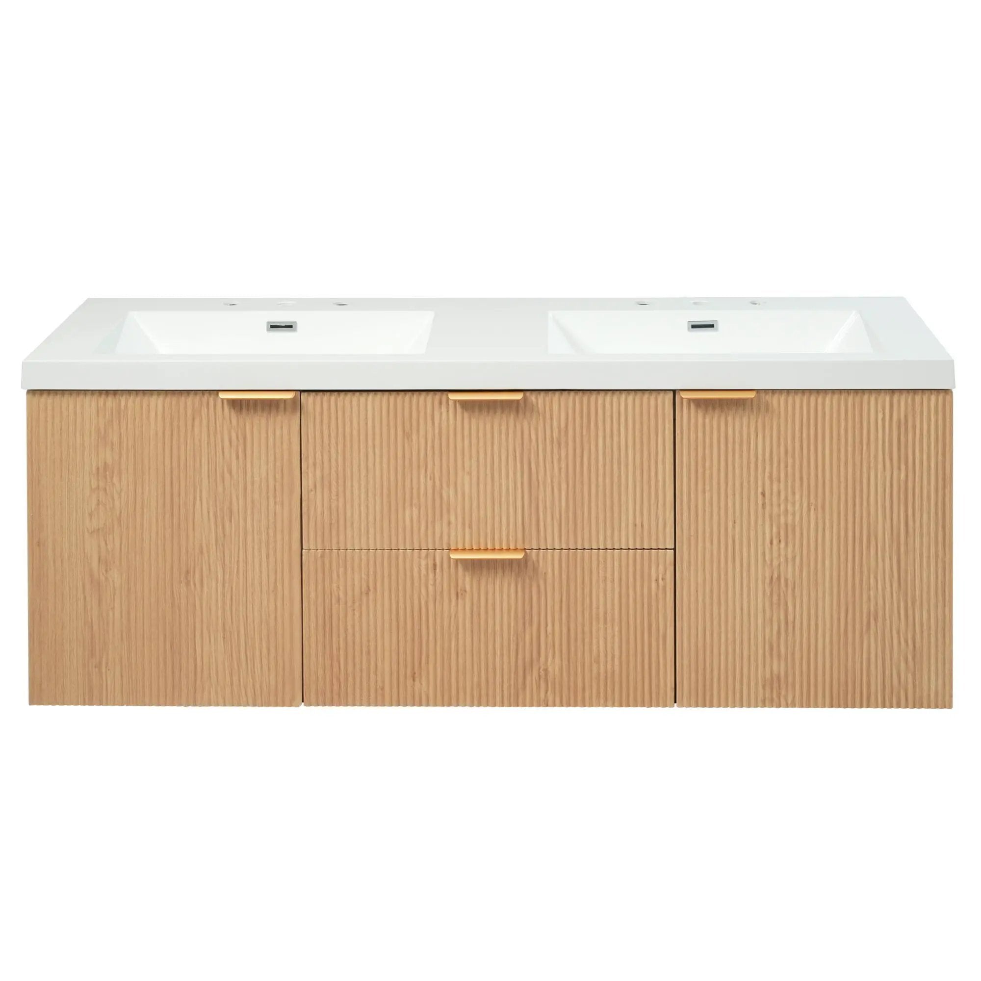 Modern Wall Mounted Bathroom Vanity, Soft Close Doors by Unique Piece Furniture