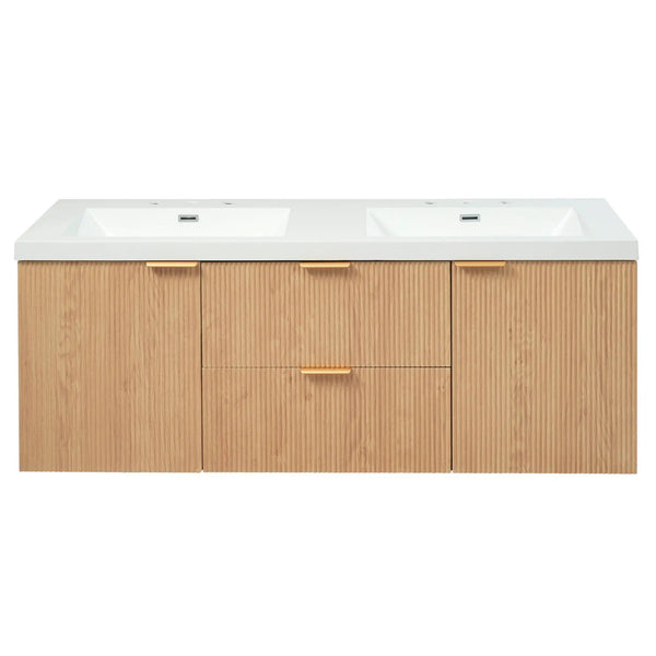 Modern Wall Mounted Bathroom Vanity, Soft Close Doors