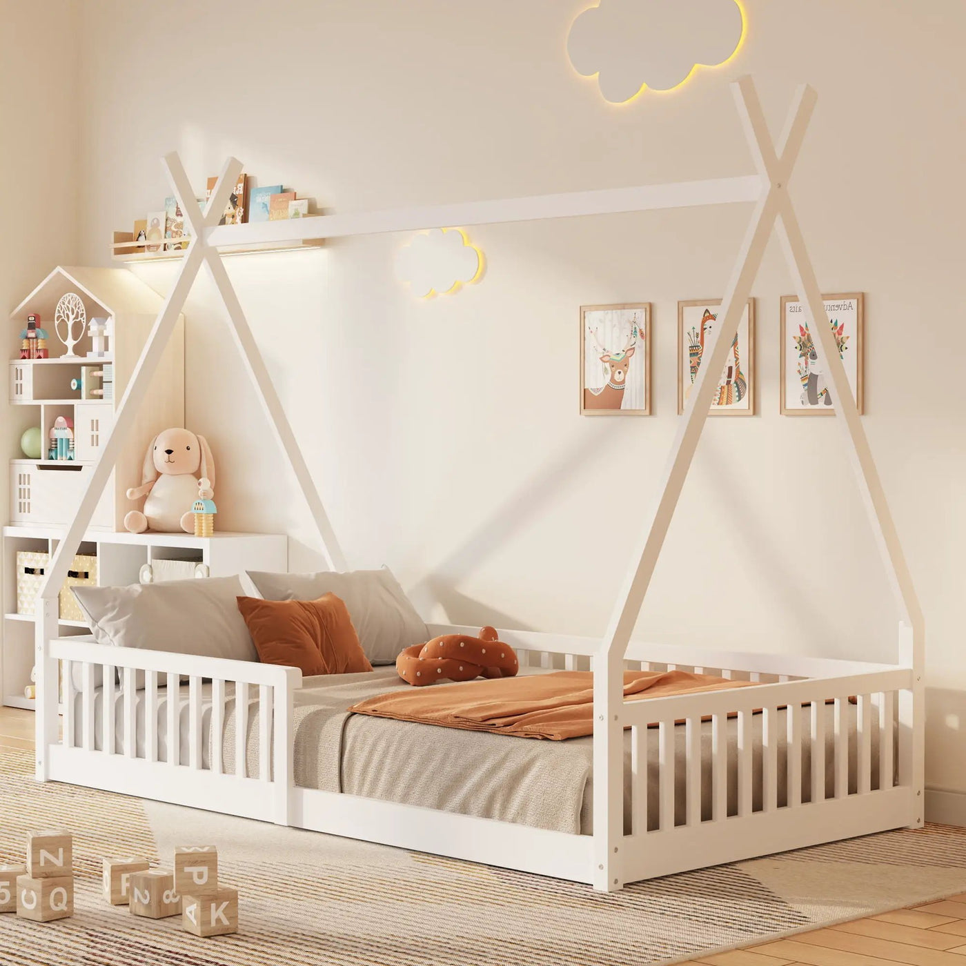House Shaped Design Bed With Fence by Unique Piece Furniture