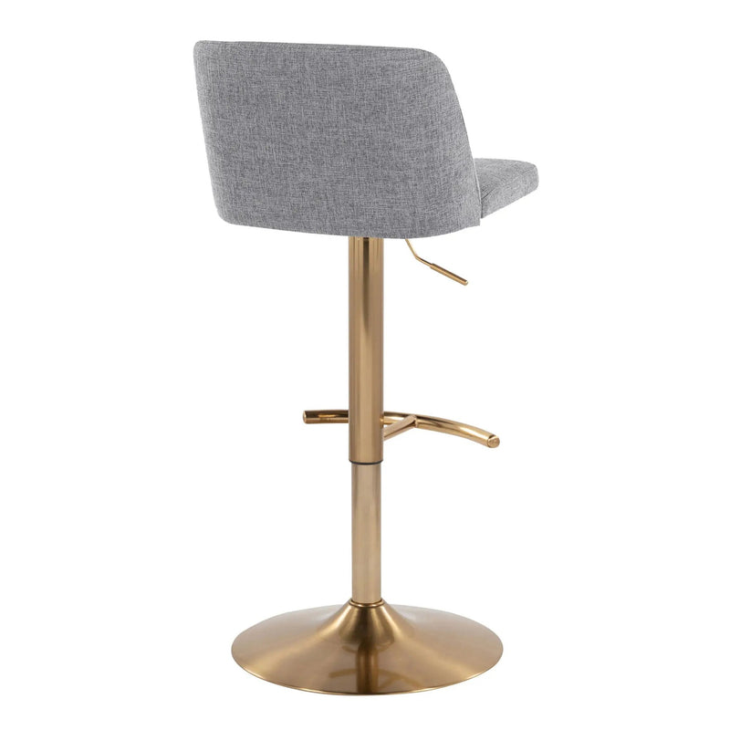 Toriano - Contemporary Adjustable Barstool With Swivel With Rounded T Footrest (Set of 2) by Unique Piece Furniture