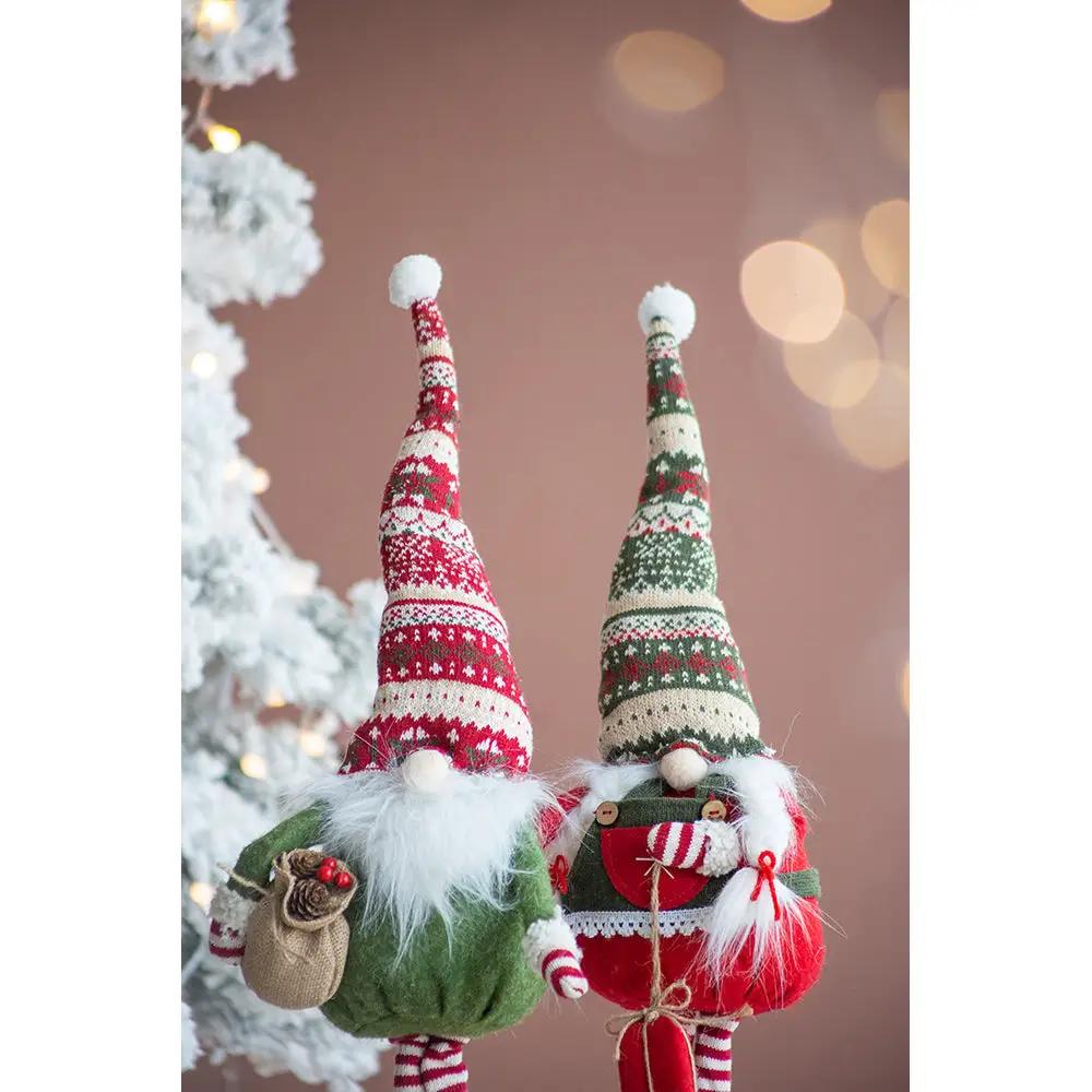 Set of 2 Fabric Standing Holiday Gnomes by HouseOfZazla