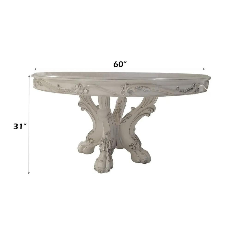 Dresden - Round Dining Table - Bone White by Unique Piece Furniture