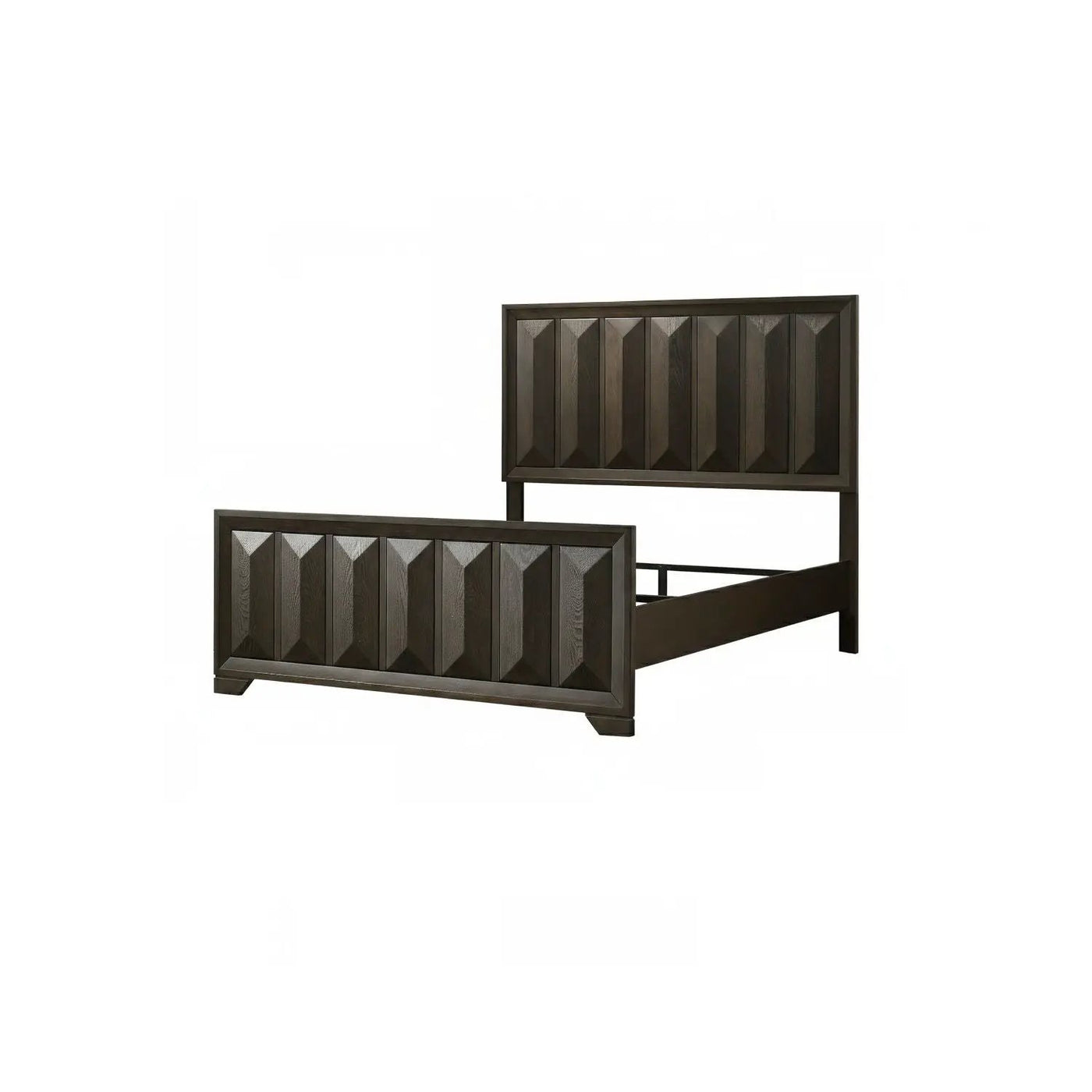 3 Piece Bedroom Set With Faceted Panels Bed And 2 Nightstands by HouseOfZazla