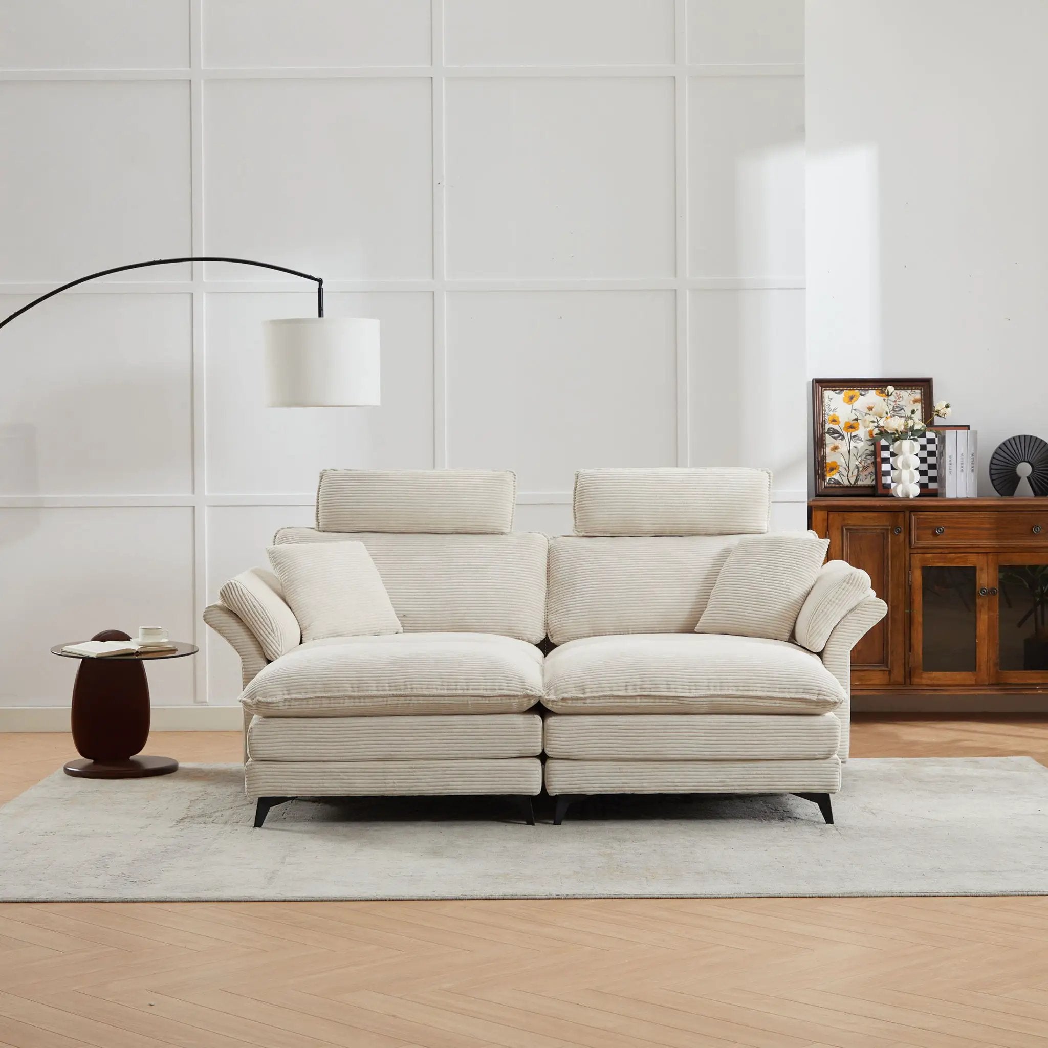 Modern Deep Seat Sectional Sofa With Ottoman by HouseOfZazla